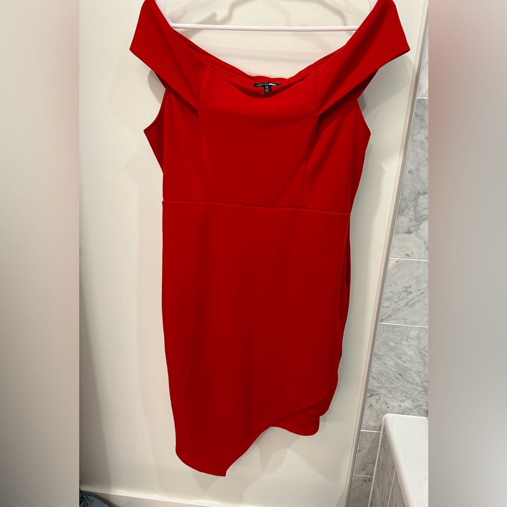 NWT - Fashion Nova - Do Or Die Dress - Red - Size 1X - Picture 3 of 5